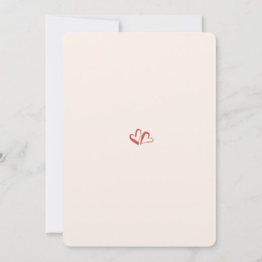 Unieke Rode Hand Getrokken Bruids Brunch Dat Is Am Kaart (Achterkant)