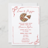 Unieke Rode Hand Getrokken Bruids Brunch Liefde en Kaart (Voorkant)