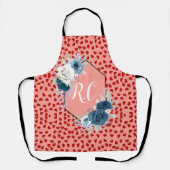 unieke rode harten op roze en patroon Aangepast Schort (Voorkant)