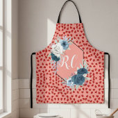 unieke rode harten op roze en patroon Aangepast Schort