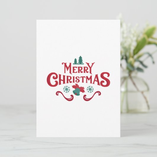 Unieke rode kerst Kaart (Staand voorkant)