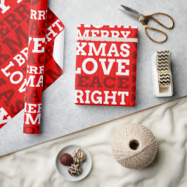 Unieke Rode Niet-Traditioneel Prettig Kerstfeest S Cadeaupapier