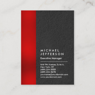 Unieke rode strepe grijze professionele moderne visitekaartje