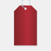 Unieke, rode, vrolijke kerstgroet cadeaulabel (Achterkant)