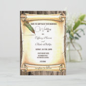 Unieke Rol & Veer Pen Trouw Uitnodigingen (Staand voorkant)