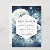 Unieke Romance Maanverlichte bruiloft Save The Date (Voorkant)