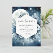 Unieke Romance Maanverlichte bruiloft Save The Date (Staand voorkant)