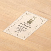 Unieke romantische bruiloft acryl uitnodigingen (Laagn)