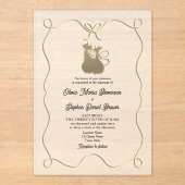 Unieke romantische bruiloft acryl uitnodigingen (Voorkant)