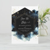 Unieke romantische hemelse bruiloft save the date (Staand voorkant)