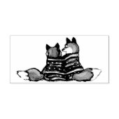 Unieke romantische vos ontwerp bruiloft Valentijn  Rubberstempel (Afrduk)