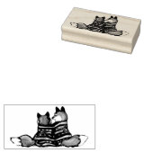 Unieke romantische vos ontwerp bruiloft Valentijn  Rubberstempel (Gestempeld)