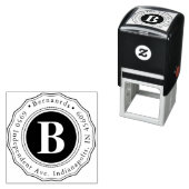 Unieke ronde design familienaam zelfinktende stempel (In situ)