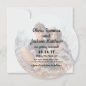 Unieke Ronde Foto Zwart & Goud Faux Folie Bruiloft Save The Date (Achterkant)