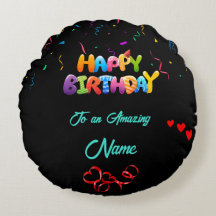 Unieke ronde kussen cadeau voor verjaardagen