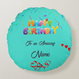 Unieke ronde kussen cadeau voor verjaardagen