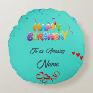 Unieke ronde kussen cadeau voor verjaardagen
