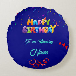 Unieke ronde kussen cadeau voor verjaardagen