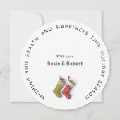 Unieke Ronde, Minimale kerstfeestdag Feestdagenkaart (Achterkant)