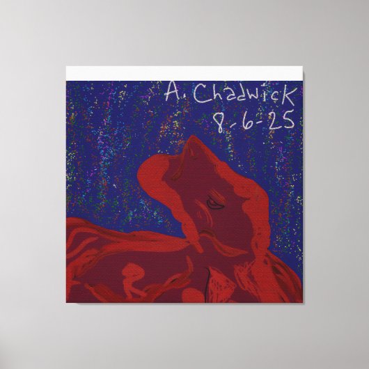 Unieke roodgekleurde superheld Stretched Canvas Ar (Voorkant)