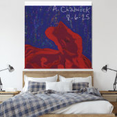 Unieke roodgekleurde superheld Stretched Canvas Ar (Insitu (Slaapkamer))