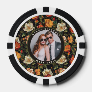 Unieke Roos Bloementuin Verjaardagsfeest Poker Chips