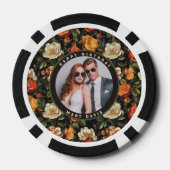 Unieke Roos Bloementuin Verjaardagsfeest Poker Chips (Achterkant)