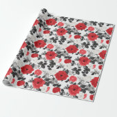 Unieke Roos Boho Inpakpapier (Uitgerold)