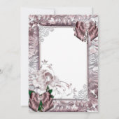 Unieke Roos Gold Peony Floral Wedding Kaart (Achterkant)