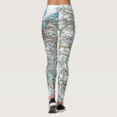 Unieke  routekaart van de Verenigde Staten Leggings (Achterkant)