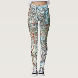 Unieke  routekaart van de Verenigde Staten Leggings