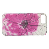 Unieke roze abstracte bloem Case-Mate iPhone case (Achterkant (Horizontaal))