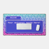 Unieke Roze Blauw Cool Retro Gaming Bureaumat (Keyboard & Muis)