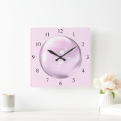 Unieke roze blauwe klokken zwarte cijfers (Huis)