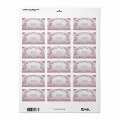 Unieke roze bloemen adreslabel etiket (Full Sheet)