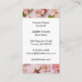 Unieke roze bloemen bloemenpatroon fotografie visitekaartje (Achterkant)