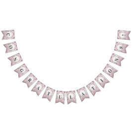 Unieke Roze Bloemen Bunting Vlag Vlaggetjes