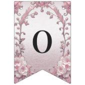 Unieke Roze Bloemen Bunting Vlag Vlaggetjes (Tweede vlag)