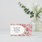 Unieke Roze Bloemen Fotografie QR Code Arch Visitekaartje (Staand voorkant)