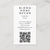 Unieke Roze Bloemen Fotografie QR Code Arch Visitekaartje (Achterkant)