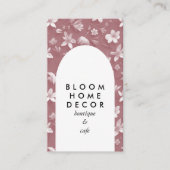 Unieke Roze Bloemen Fotografie QR Code Arch Visitekaartje (Voorkant)