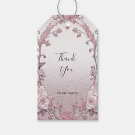 Unieke Roze Bloemen Gift Label Cadeaulabel