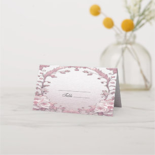 Unieke roze bloemen plaatskaart plaatskaartje
