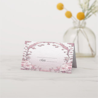 Unieke roze bloemen plaatskaart plaatskaartje