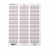 Unieke roze bloemen retouradres sticker (Full Sheet)