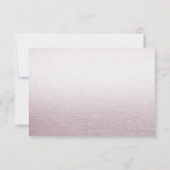 Unieke Roze Bloemen RSVP Kaart (Achterkant)