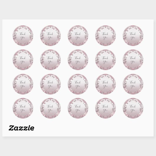 Unieke Roze Bloemen Sticker (Vel)