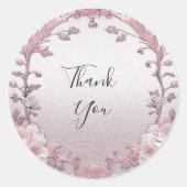 Unieke Roze Bloemen Sticker (Voorkant)