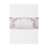 Unieke Roze Bloemen Uitnodiging Buikband Uitnodigingen Wikkel (Achterkant Voorbeeld)