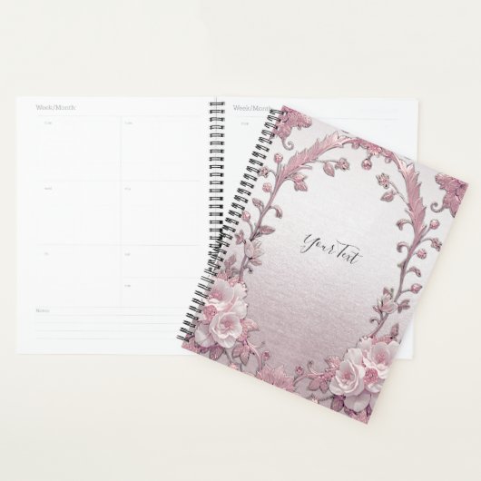 Unieke Roze Bloemen Wedding Planner (Display)